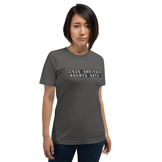 Image of the 2026 AGENTS Arrival T-Shirt (unisex).