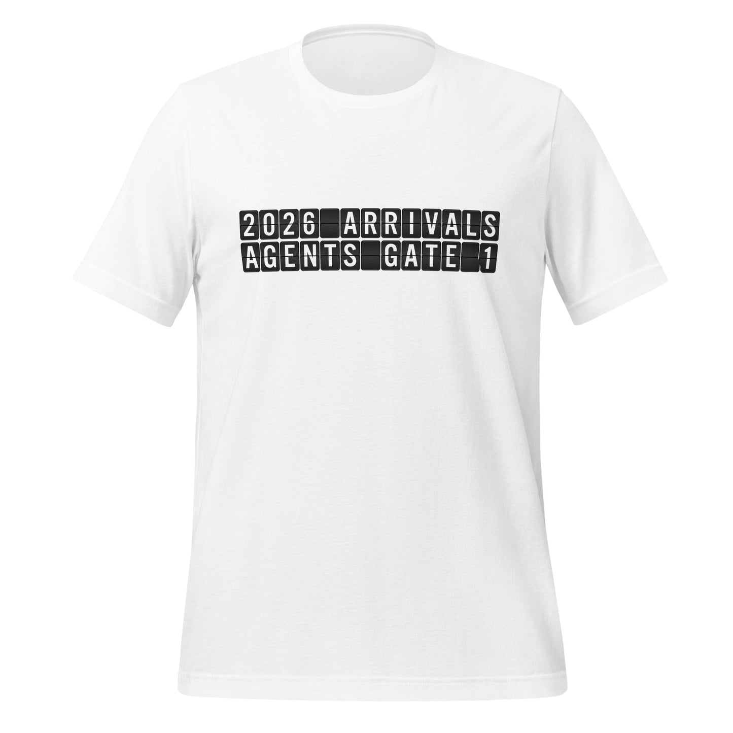 Image of the 2026 AGENTS Arrival T-Shirt (unisex) White / XS.