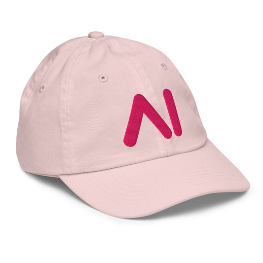 Image of the 3D Puff Pink Al Logo Youth Baseball Cap (children).