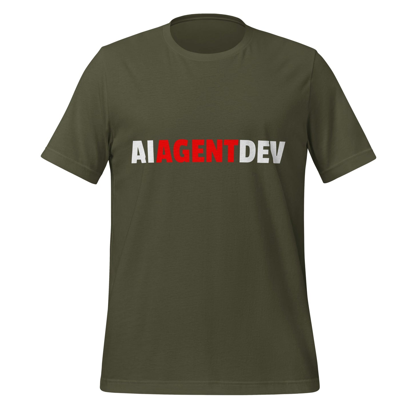 Image of the AI AGENT DEV T-Shirt (unisex) Military Green / M.