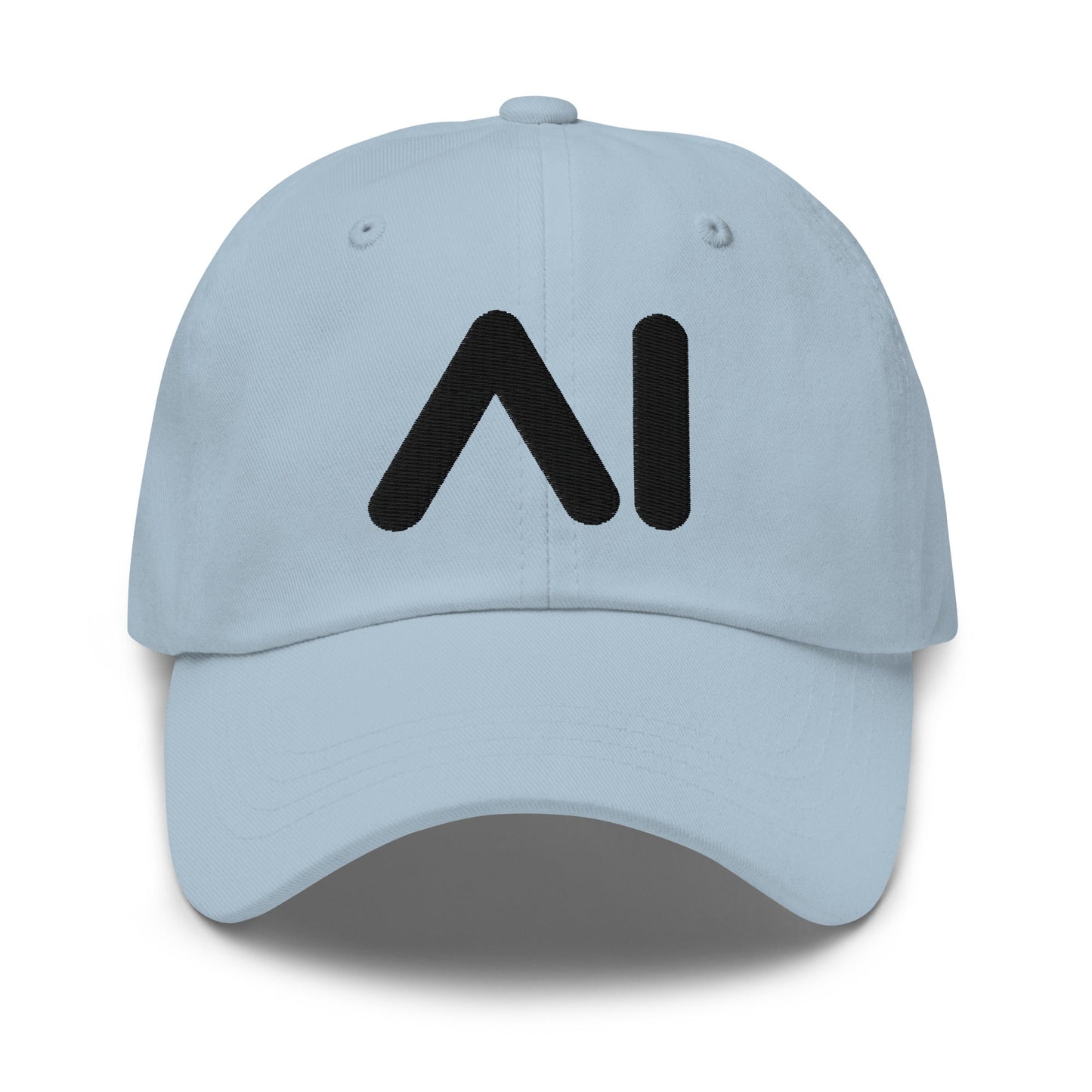 Image of the AI Black Logo Cap Light Blue.