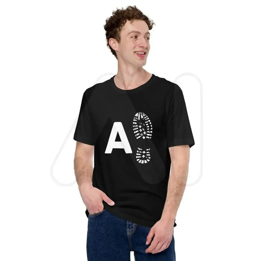 Product mockup photo of the AI Boot T Shirt (unisex).