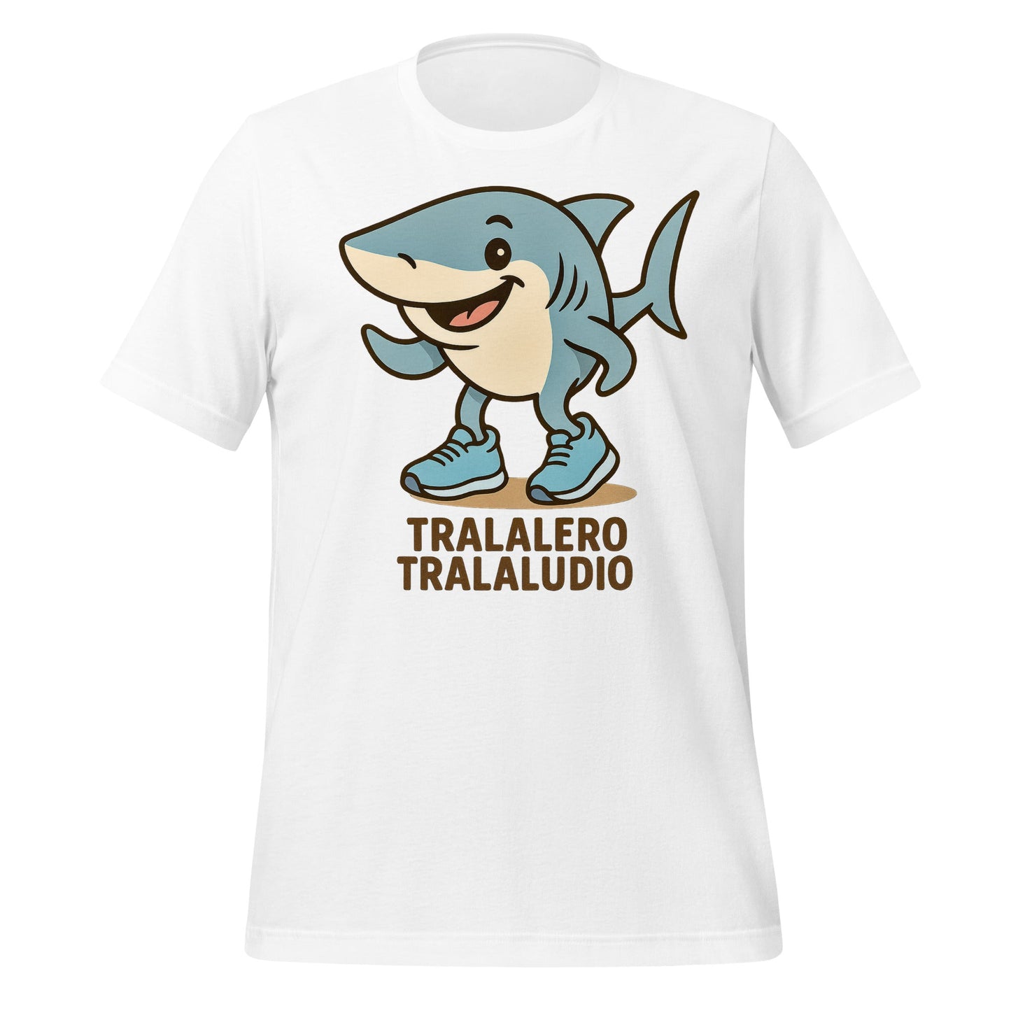 Image of the AI Brainrot Character TRALALERO TRALALUDIO T-Shirt White / M.