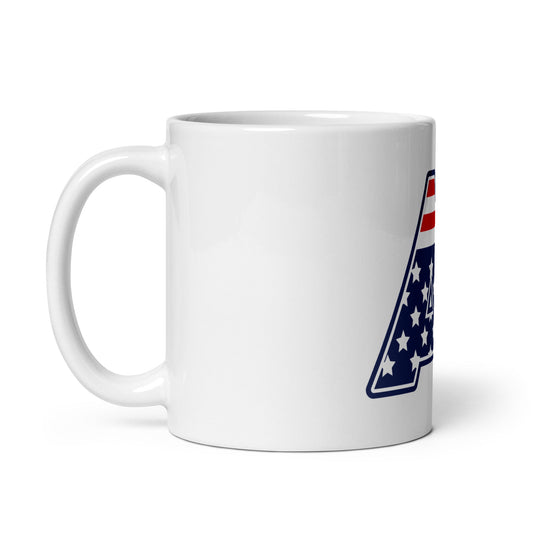 Image of the AI Stars and Stripes White Glossy Mug.