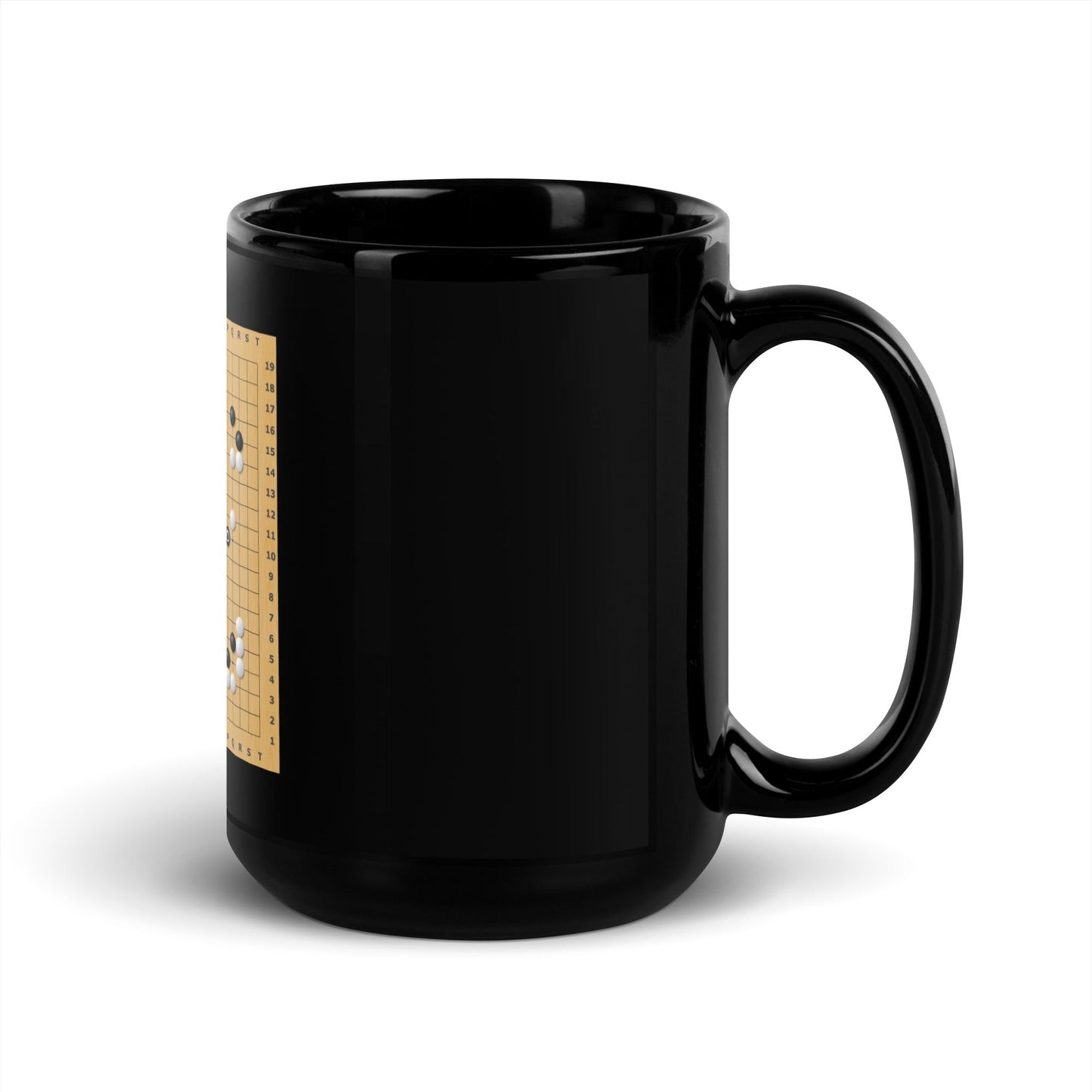 Image of the AlphaGo vs Lee Sedol Game 2 Move 37 Black Glossy Mug.