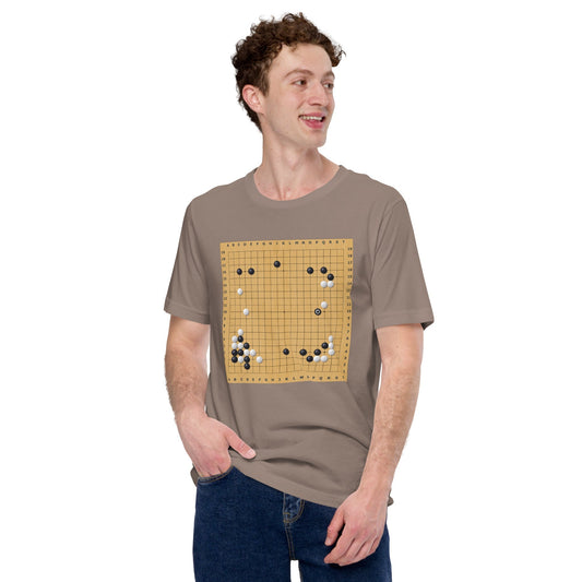 Mockup image of the AlphaGo vs Lee Sedol Game 2 Move 37 T Shirt (unisex).