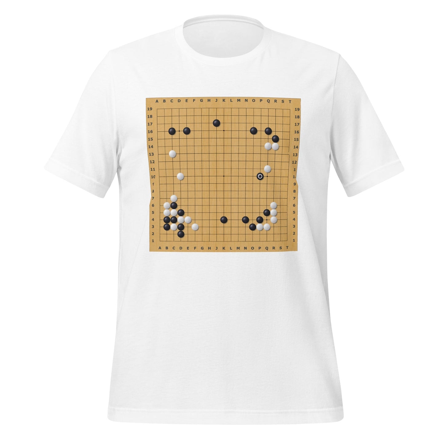 Mockup image of the AlphaGo vs Lee Sedol Game 2 Move 37 T Shirt (unisex) White / M.
