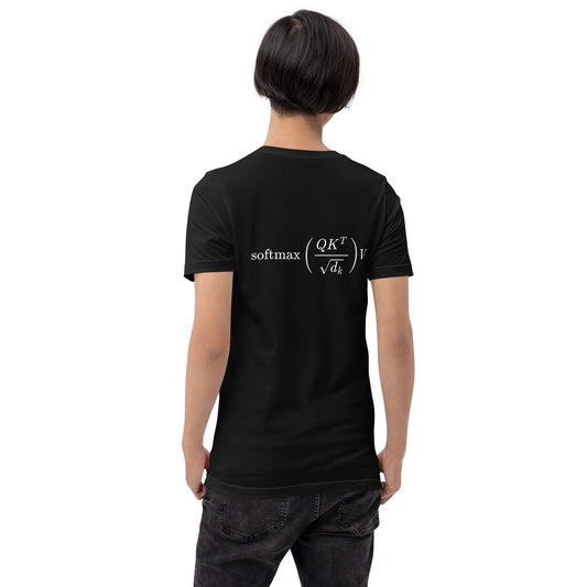 Image of the Front & Back Attention is All You Need Formula T-Shirt (unisex).