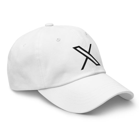 Image of the Black Twitter X Logo Cap.