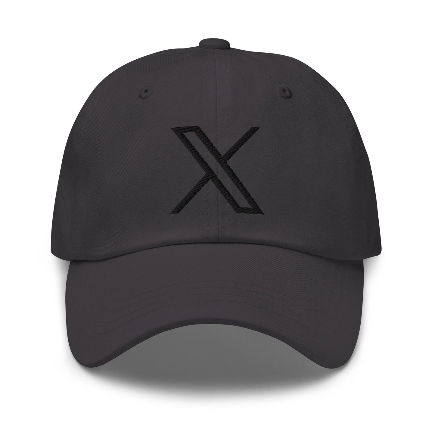Image of the Black Twitter X Logo Cap Dark Grey.