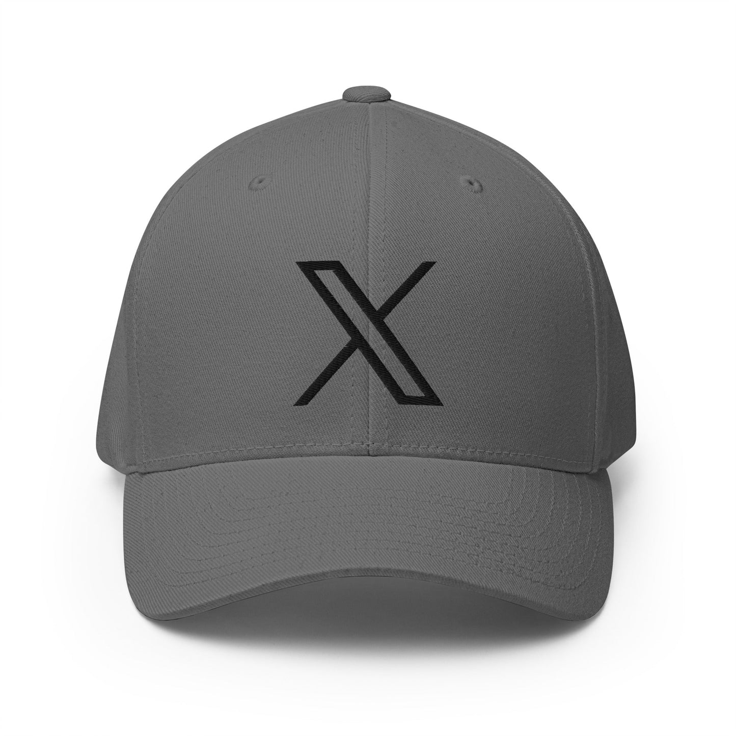 Image of the Black Twitter X Logo Closed-Back Baseball Cap Grey / S/M.