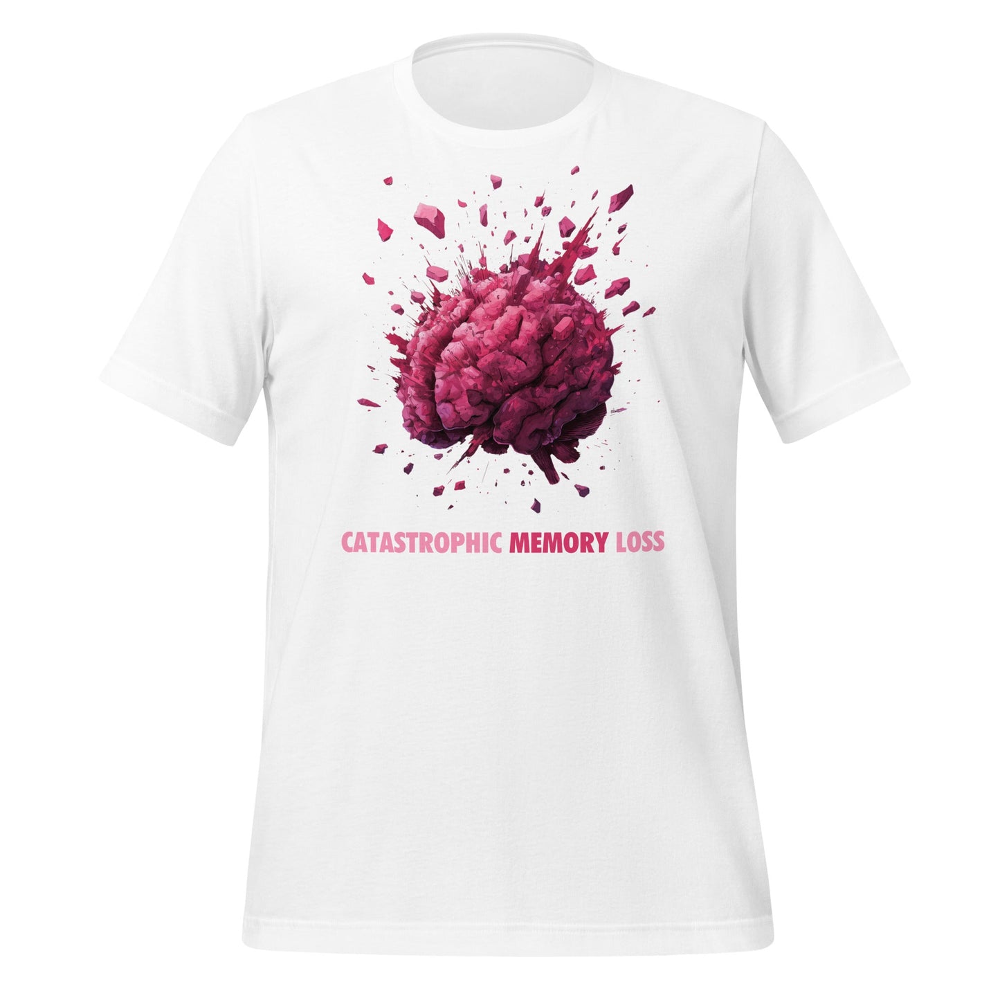 Image of the CATASTROPHIC MEMORY LOSS T-Shirt (unisex) White / XS.