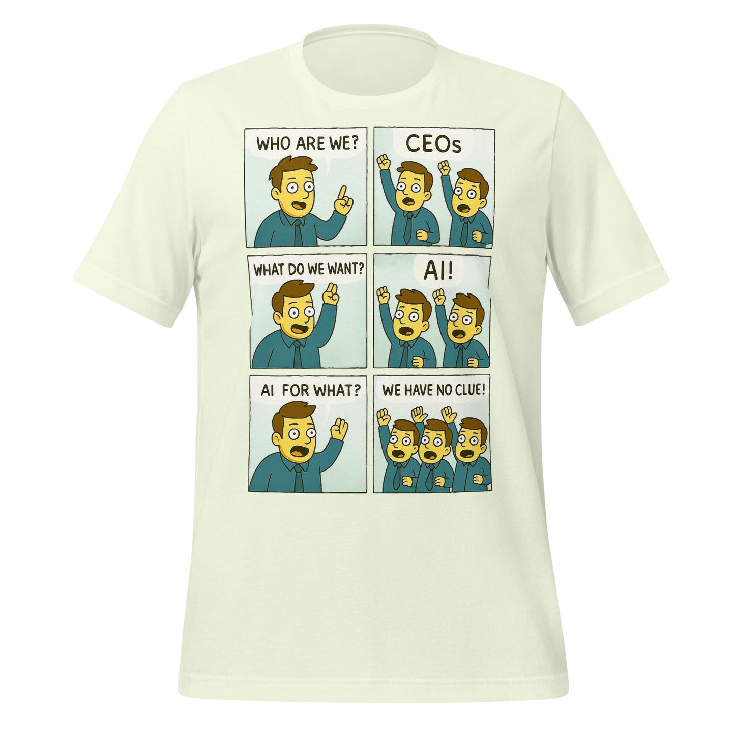 Image of the CEOs Want AI T-Shirt (unisex) Citron / M.