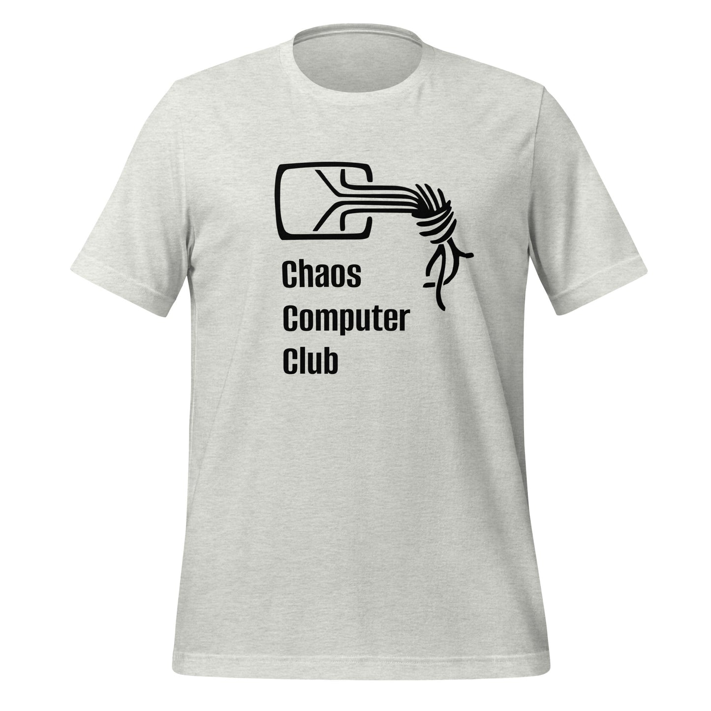 Product mockup photo of the Light Chaos Computer Club T Shirt (unisex) Ash / M.