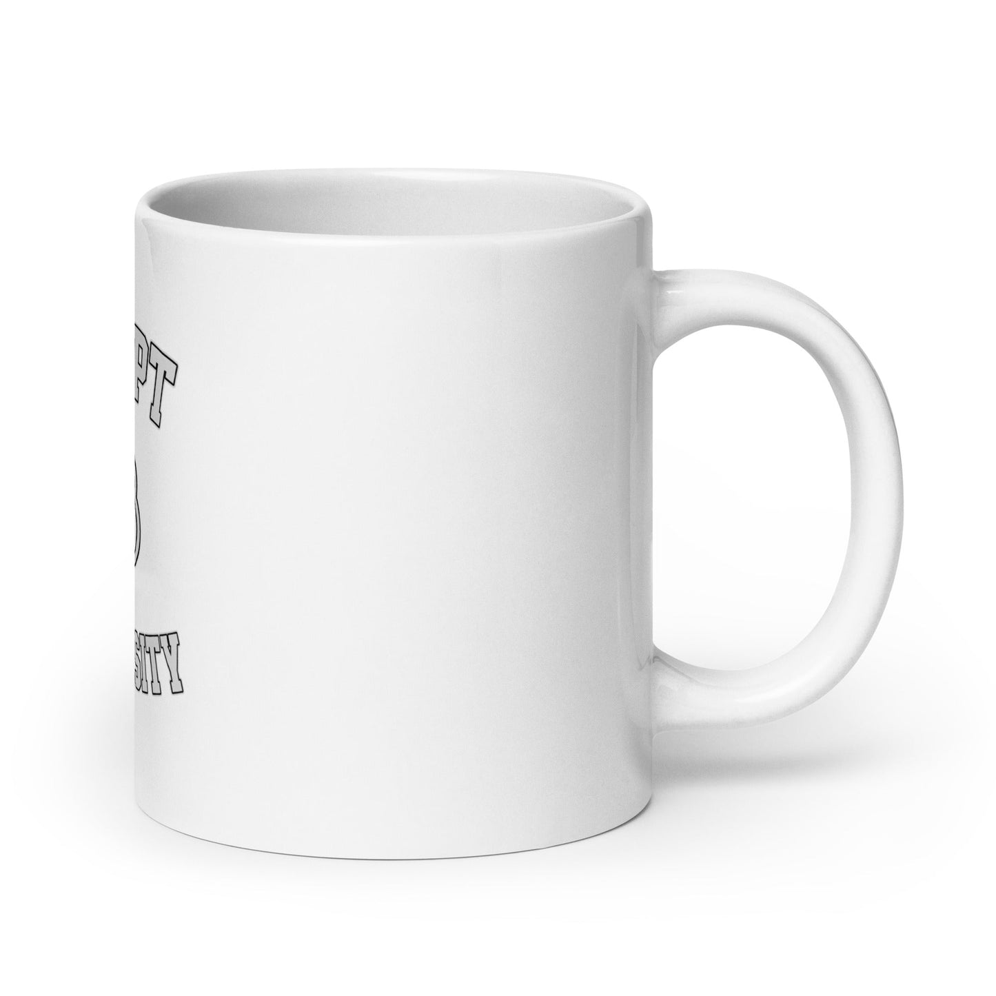 Image of the ChatGPT University White Glossy Mug.