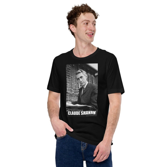 Image of the Claude Shannon Forever T-Shirt (unisex).