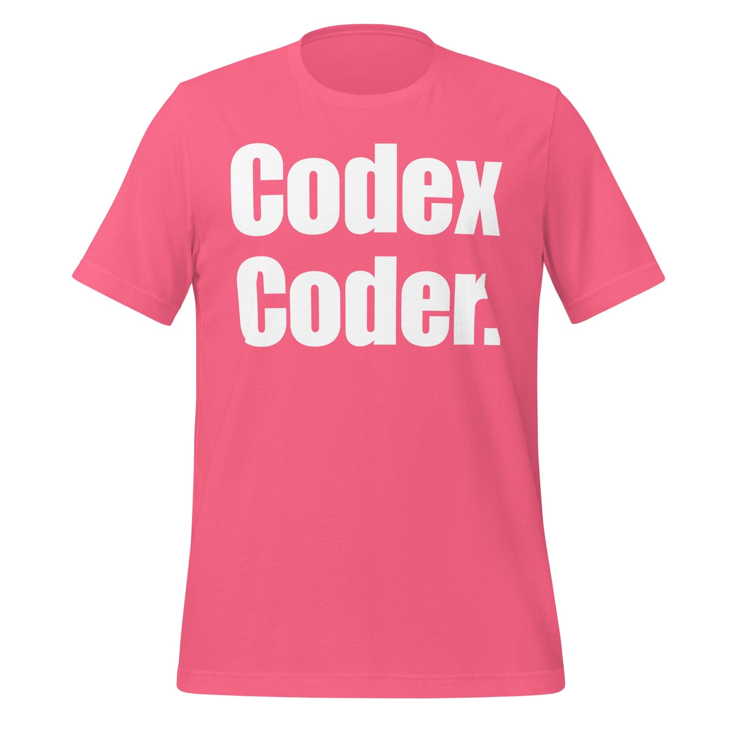 Image of the Codex Coder. T-Shirt (unisex) Charity Pink / XS.
