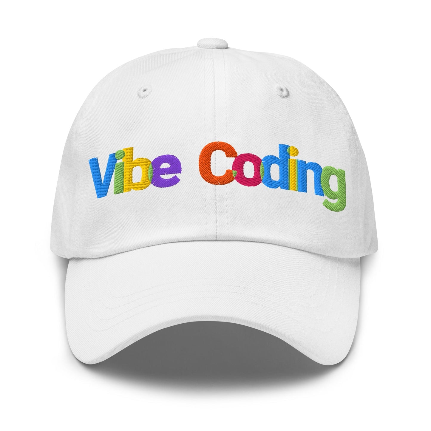 Image of the Colorful Vibe Coding Cap 2 White.