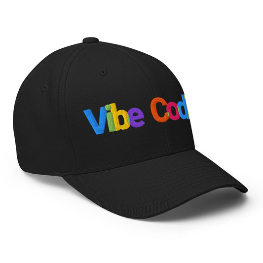 Image of the Colorful Vibe Coding Closed-Back Baseball Cap.