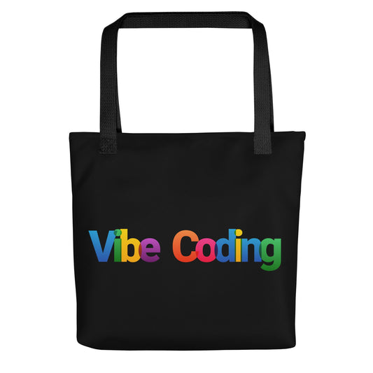 Image of the Colorful Vibe Coding Tote Bag.