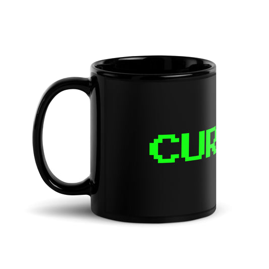 Image of the Cursor Underscore Black Glossy Mug.