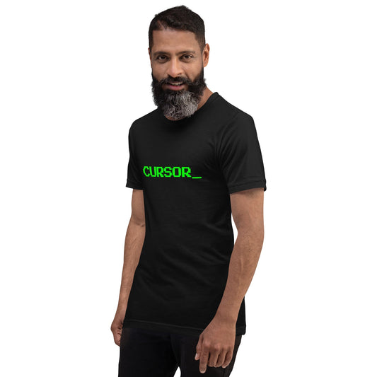 Product mockup photo of the Cursor Underscore T Shirt (unisex).