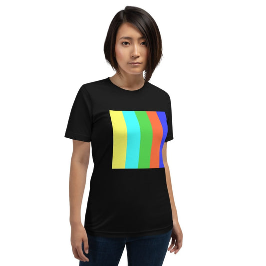Product mockup photo of the DALL E 2 Square Watermark T Shirt (unisex).