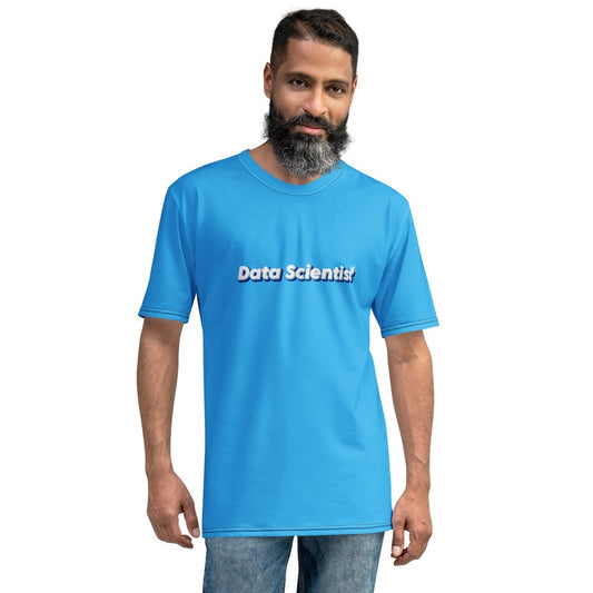 Product mockup photo of the Data Scientist T Shirt (men).