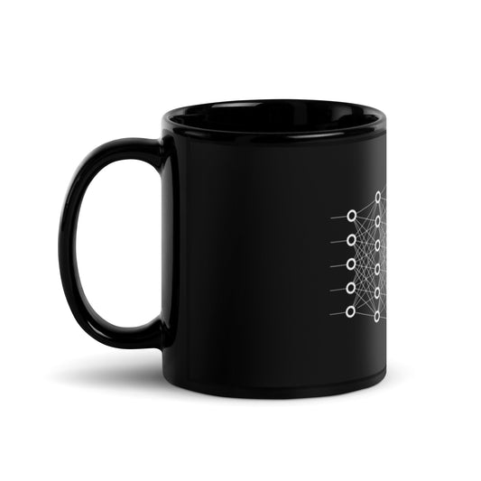 Image of the Deep Learning Black Glossy Mug.