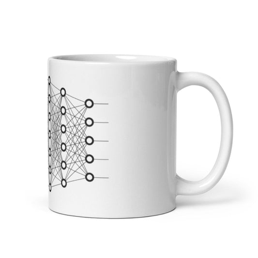 Image of the Deep Learning White Glossy Mug.