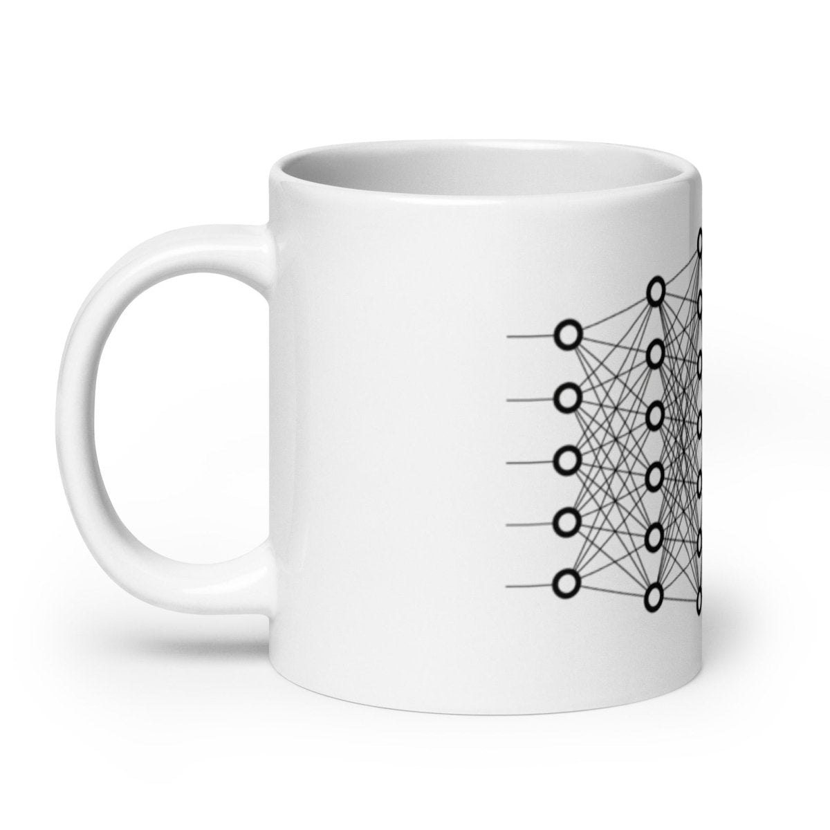 Image of the Deep Learning White Glossy Mug.