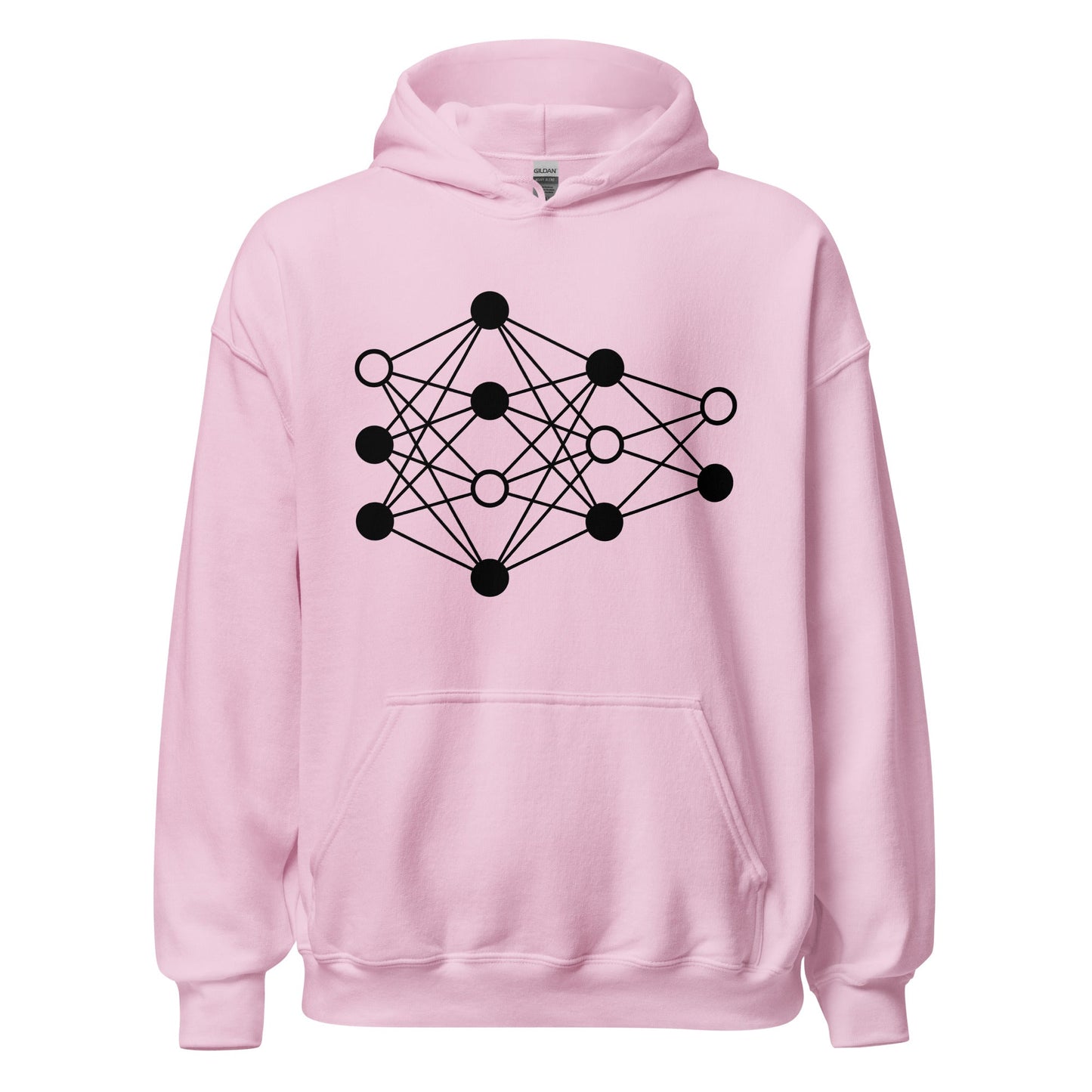 Image of the Deep Neural Network Hoodie 4 (unisex) Light Pink / M.