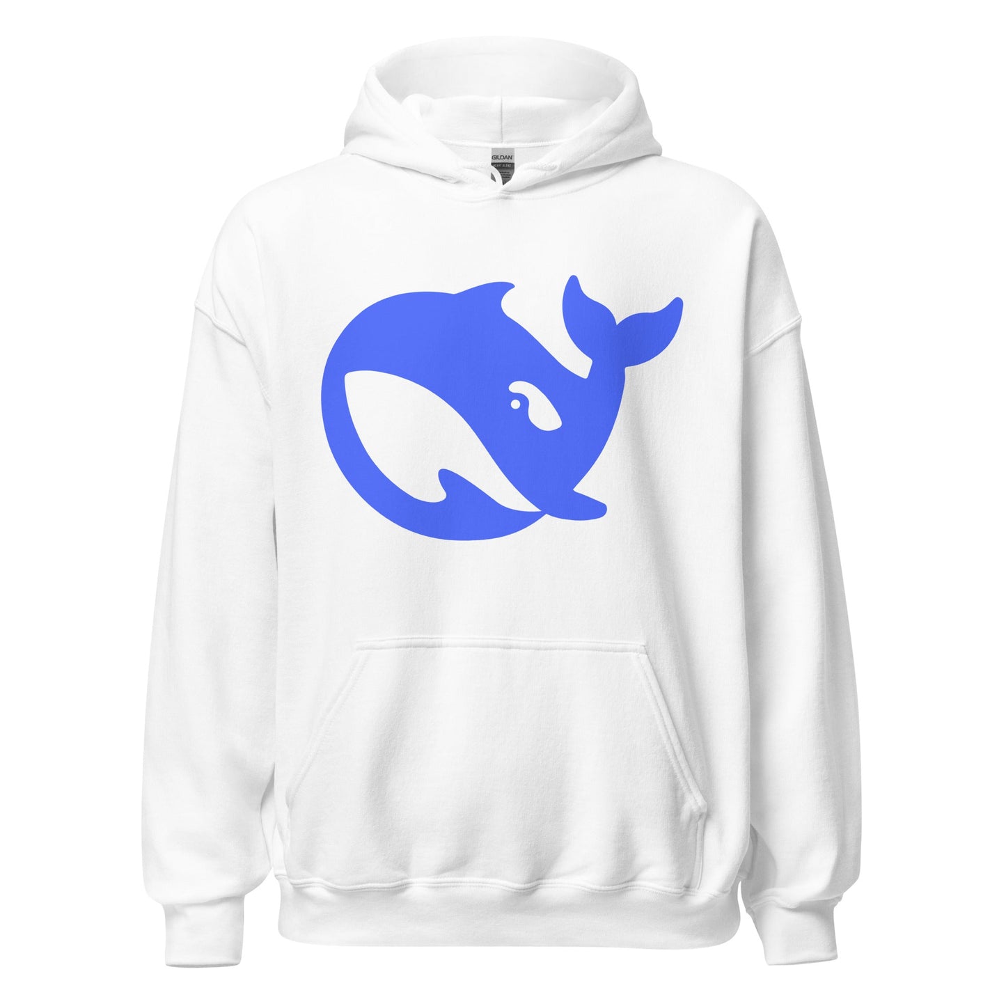 Product mockup photo of the DeepSeek Hoodie (unisex) White / M.