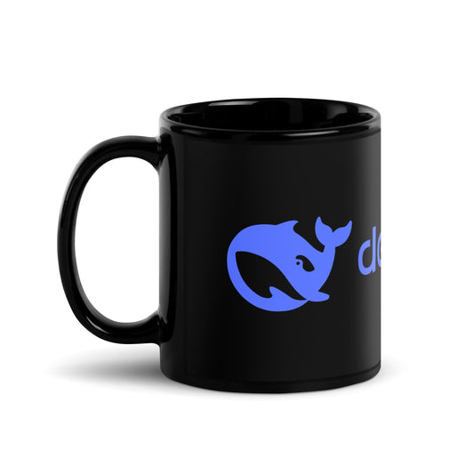 Image of the Black DeepSeek Logo Mug.
