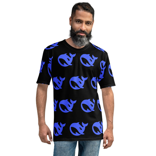 Product mockup photo of the DeepSeek Pattern T Shirt (men).