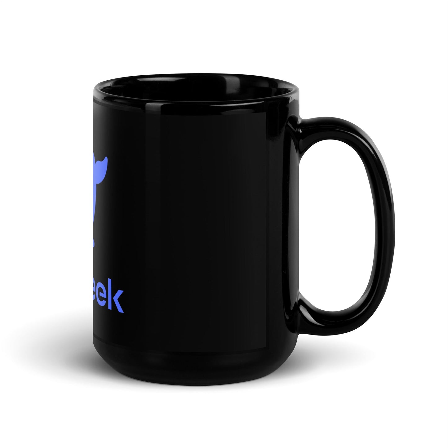 Image of the Black DeepSeek Stacked Logo Mug.