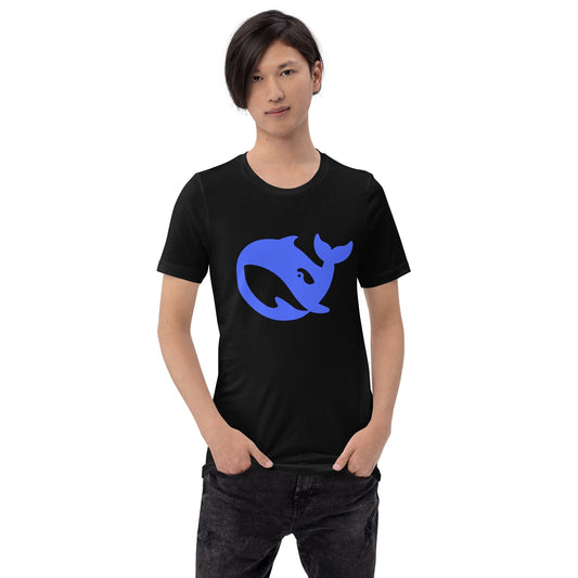 Product mockup photo of the DeepSeek T Shirt (unisex).