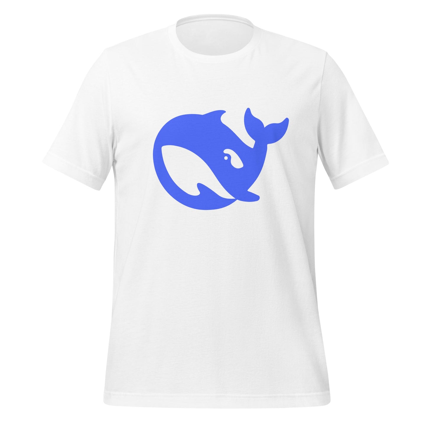 Product mockup photo of the DeepSeek T Shirt (unisex) White / M.