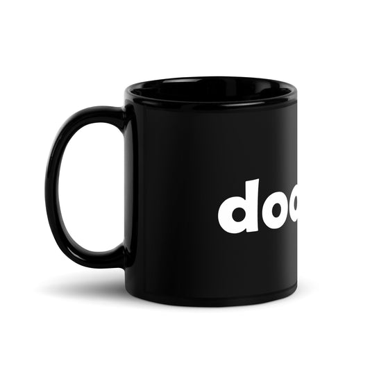 Image of the doomer. Black Glossy Mug 3.