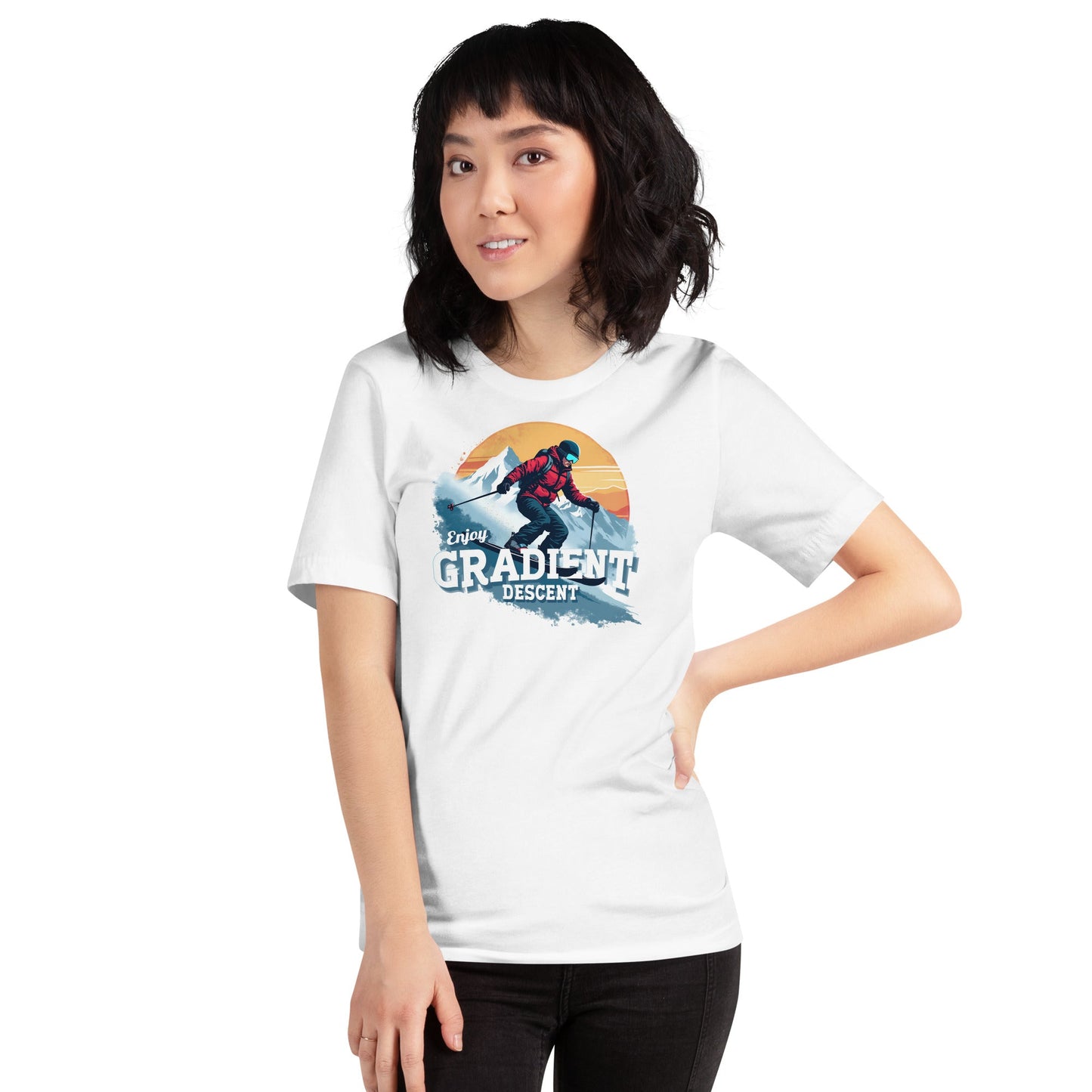Image of the Enjoy Gradient Descent T-Shirt 1 (unisex).