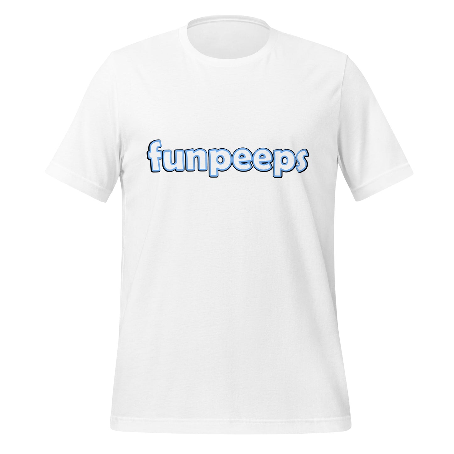 Product mockup photo of the funpeeps T Shirt (unisex) White / M.