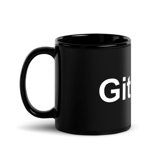 Product mockup photo of the GitHub for Adults Black Glossy Mug.
