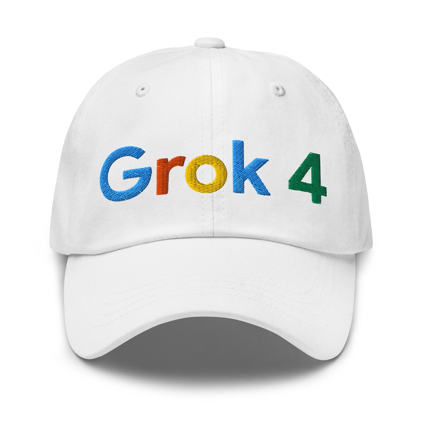 Image of the Grok 4 Search Logo Cap White.