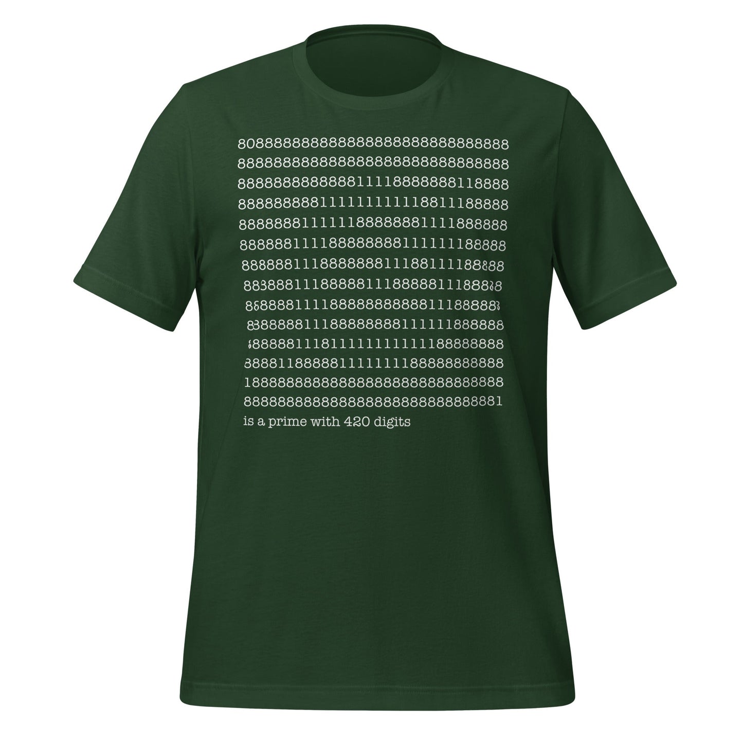 Image of the Grok 420 Digit Prime Number T-Shirt (unisex) Forest / M.