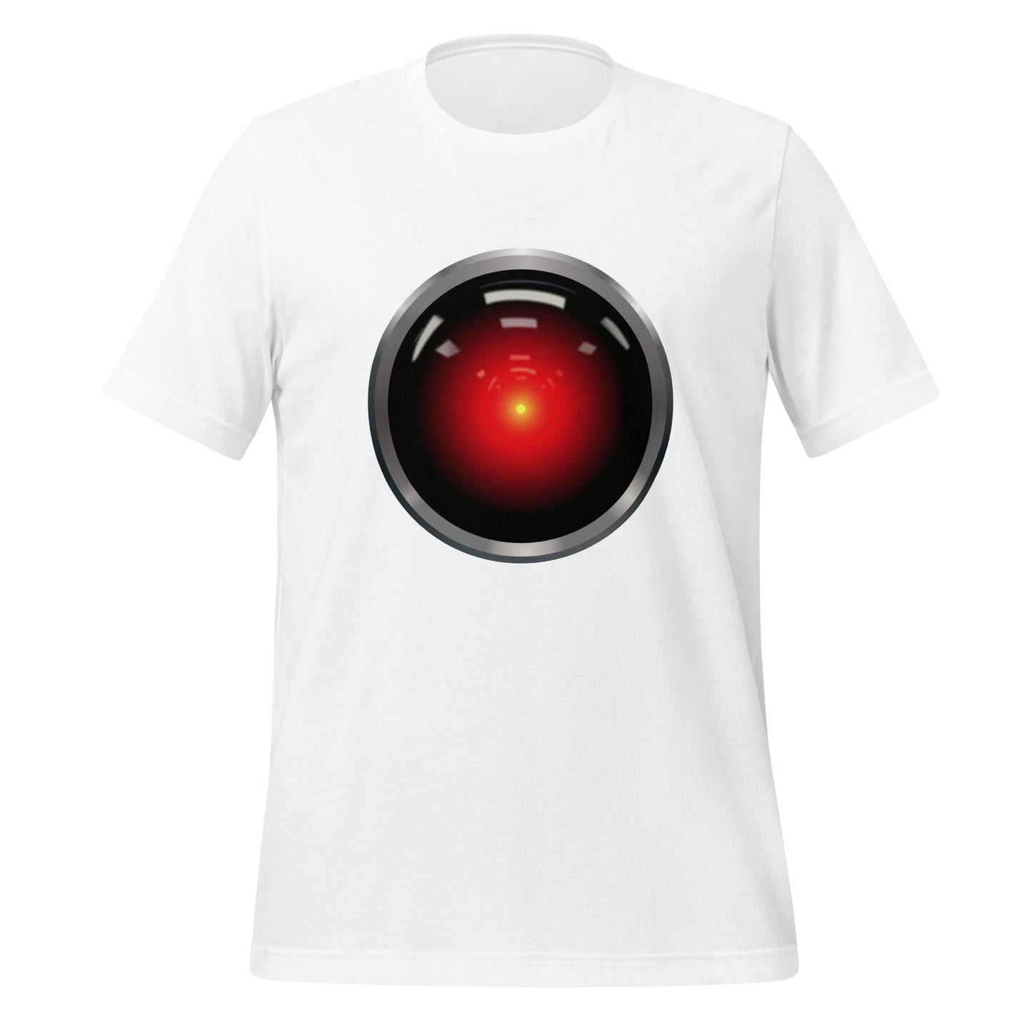 Product mockup photo of the HAL 9000 T Shirt (unisex) White / M.