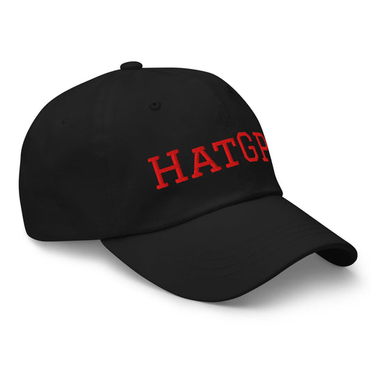 Product mockup photo of the HatGPT in Red Cap.