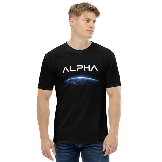 Product mockup photo of the Horizon Alpha T Shirt (men).