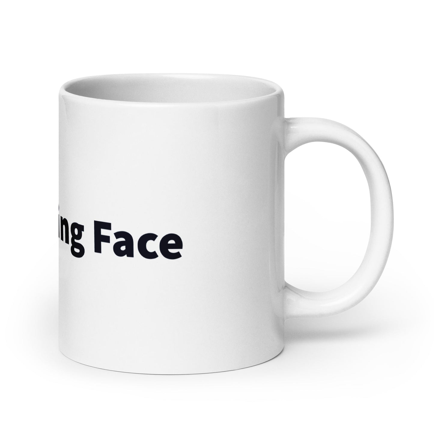 Image of the Hugging Face Logo White Glossy Mug.