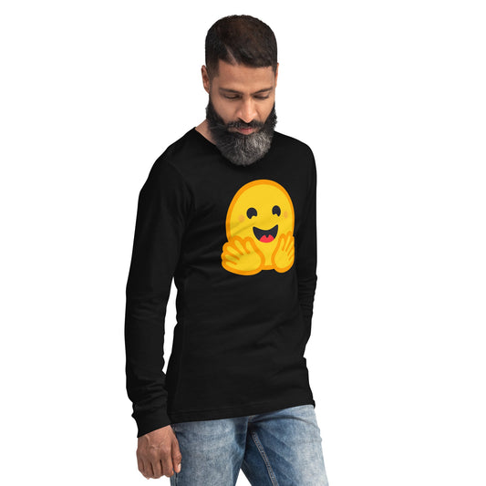 Image of the Hugging Face Long Sleeve T-Shirt (unisex).