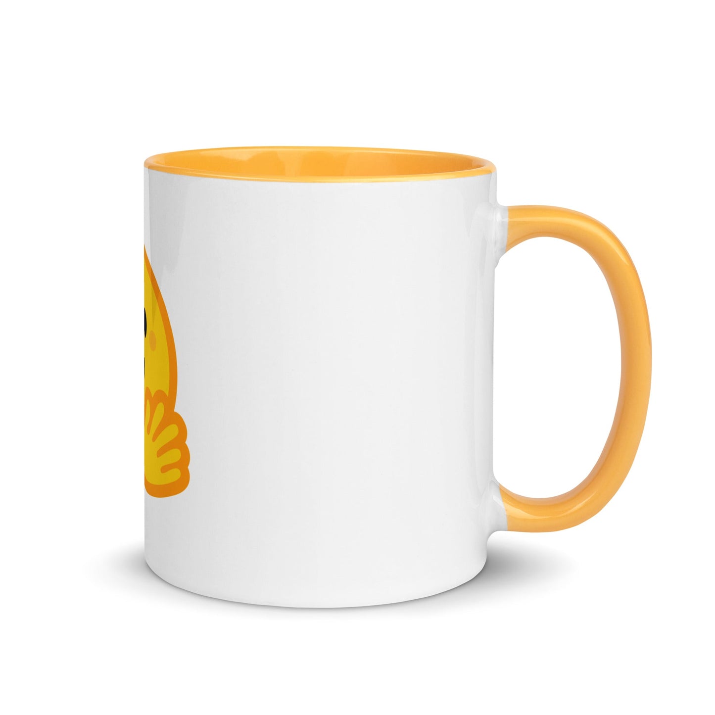Image of the Hugging Face Mug with Color Inside.